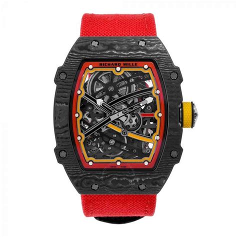 red and black richard mille|richard mille red strap price.